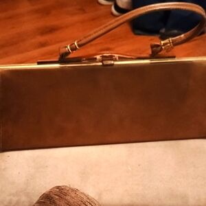 Elegant Brown Clutch Bag 70s NWOT